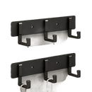 Black three-hook wall rack.