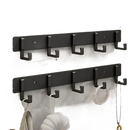 Black five-hook wall rack.