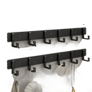 Black six-hook wall rack.