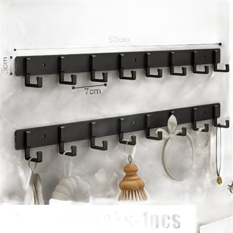 Black-8hooks-1pcs