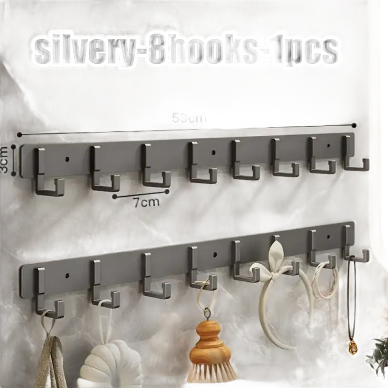 silvery-8hooks-1pcs