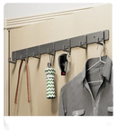 Gray wall-mounted coat rack.