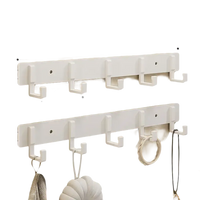 White five-hook wall rack.
