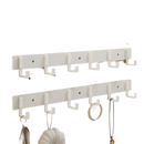 White six-hook wall racks.