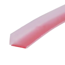 Translucent red-tinted adhesive strip.