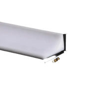 White semi-circular foam strip.