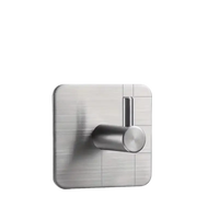Stainless steel adhesive hook with dimensions.