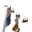 Adhesive metal wall hooks.