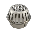 Stainless steel drain cover with dimensions.