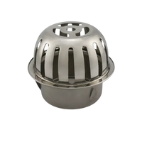 Stainless steel drain cover.