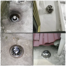 Metal drain covers.