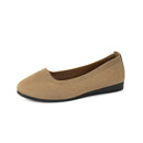 KnitEase Women’s Round Toe Slip-On Flats - Khaki / 35