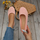 KnitEase Women’s Round Toe Slip-On Flats - Pink / 35