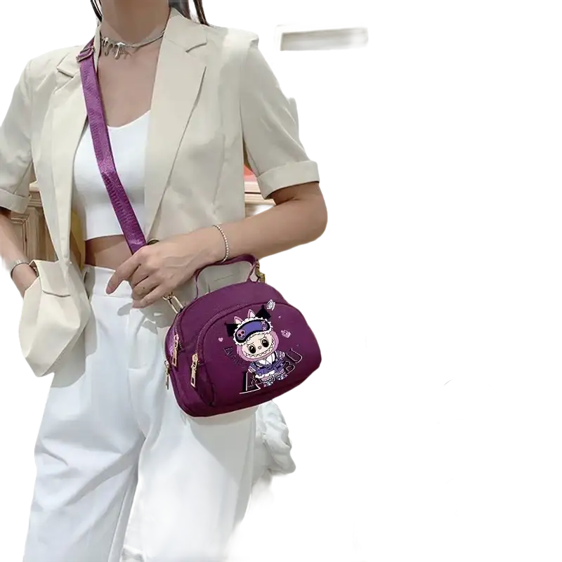 Sweet Labubu Cartoon Anime Graphic Crossbody Bag