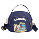 Navy blue cartoon handbag.