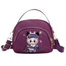 Purple cartoon-themed handbag.