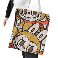 Cartoon-character-covered tote bag.