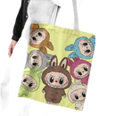 Cartoon monster tote bag.