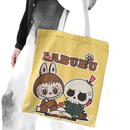 Yellow cartoon tote bag.
