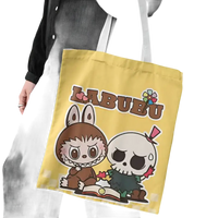 Yellow cartoon tote bag.
