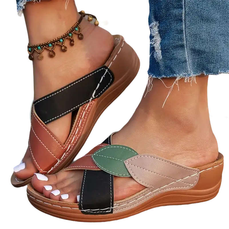 Sweet Leaf Fashion Wedge Women Sandals Shoes