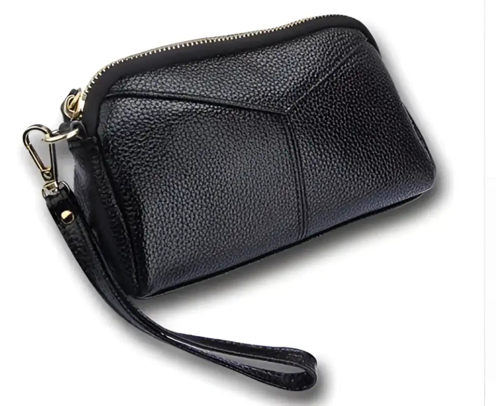 Sweet Lilac Orange Black Leather Wristlet Women Messenger Bags