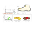 Footwear sizing guide.