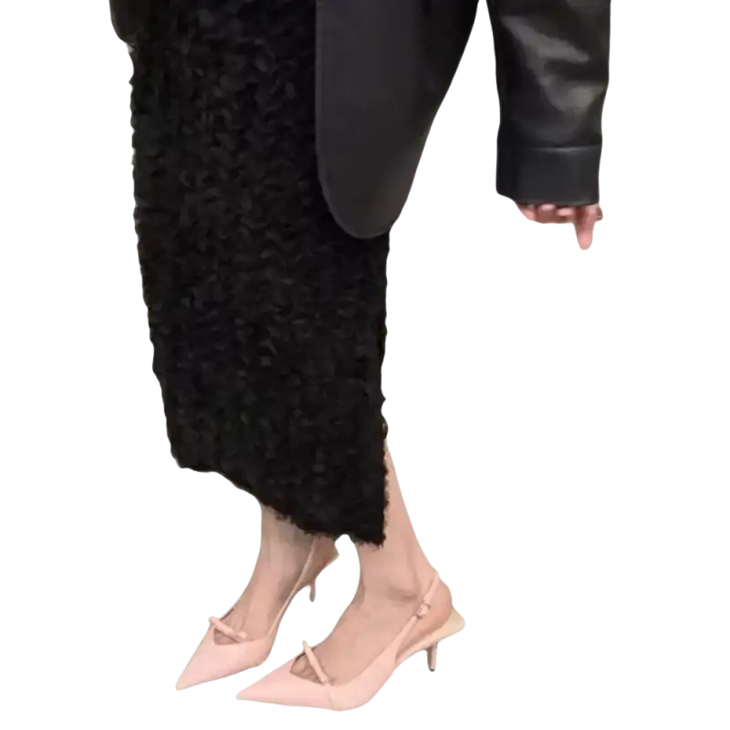 Sweet Patent Slingbacks Woman Pumps Fashion Precious Bow Ankle Buckle Heels