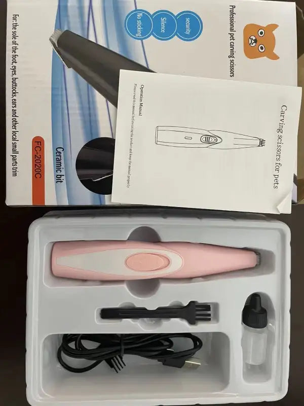 FurFree Electric Pet Hair Clipper - Electric Pet Scissors Pink / FC 2020C