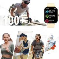 Smartwatch displaying fitness data.
