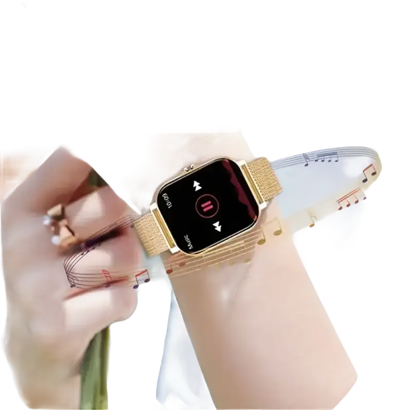 Sweet Pink and Gold Smartwatches with Bluetooth Talking Blood features