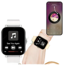 Smartwatch with music player interface.