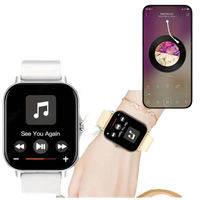 Smartwatch with music player interface.
