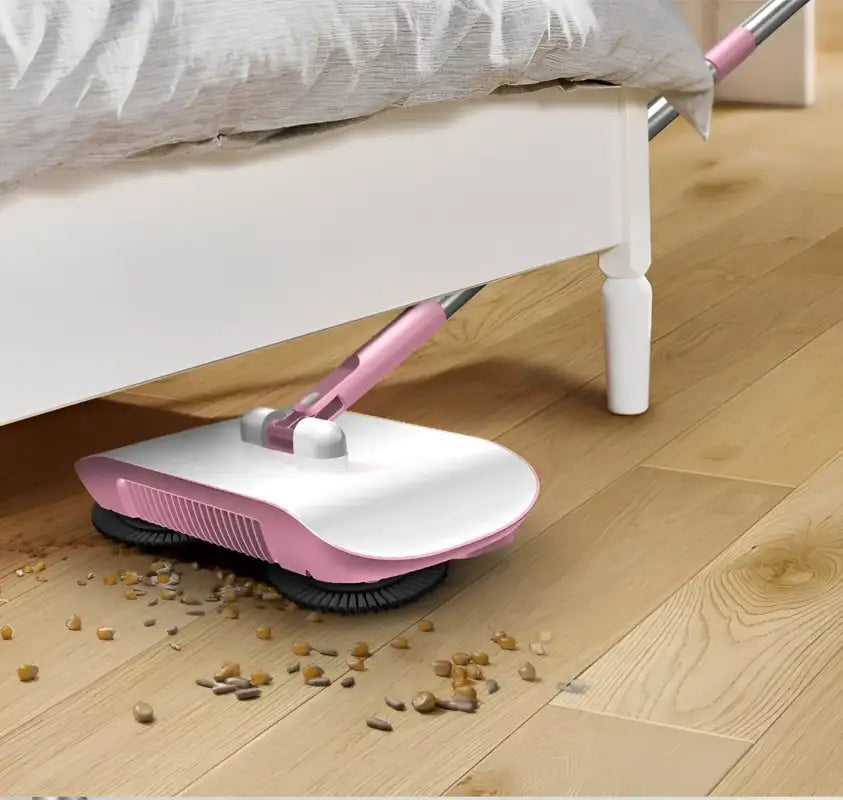 Sweet Pink Mop Floor Cleaner and Hand Push Sweeper Set