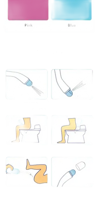 Bidet usage instructions.