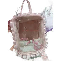 Pink ruffled ita bag.