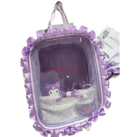 Purple ruffled ita bag.