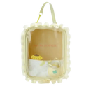 Yellow frilled Pom Pom Purin bag.