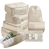 TravelMate 8-Piece Organizer Cube Set - Beige / 8 piece set