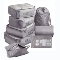TravelMate 8-Piece Organizer Cube Set - Gray / 8 piece set