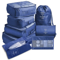 TravelMate 8-Piece Organizer Cube Set - navy / 8 piece set