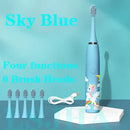 KidSpark Rechargeable Toothbrush - Sky Blue / A / USB