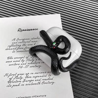 Original Airpods Case Winding Snake Resin Shell Cover For AirPods Pro 2/AirPods Pro/AirPods 3 Earphone Protection Case