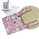 Pink Snoopy-patterned foldable shopping bag.