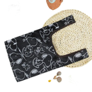 Black Snoopy-patterned foldable shopping bag.