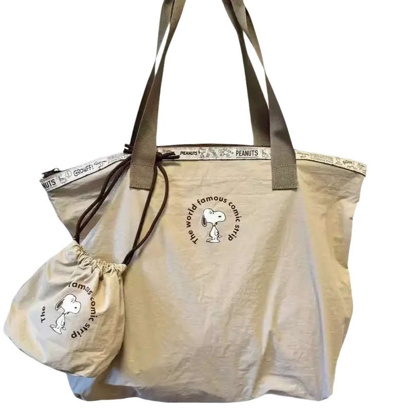 Sweet Snoopy Style Tote Anime Travel Satchel