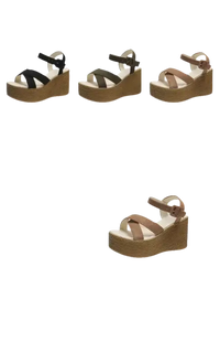 Women’s fashion wedge sandals with rubber sole for summer 2022 casual style