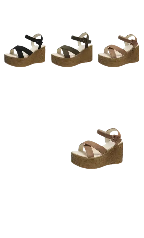 Women’s fashion wedge sandals with rubber sole for summer 2022 casual style