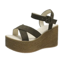 Olive green fashion wedge sandals with rubber sole casual trendy summer women shoes