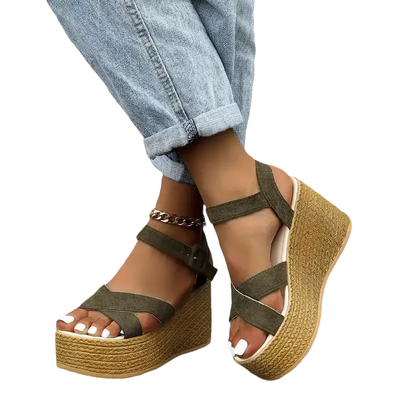 Sweet Summer Fashion Wedge Sandals Women Summer 2022 Rubber Sole Casual Wedges